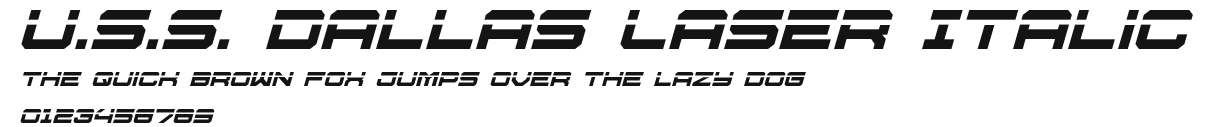 U.S.S. Dallas Laser Italic Preview