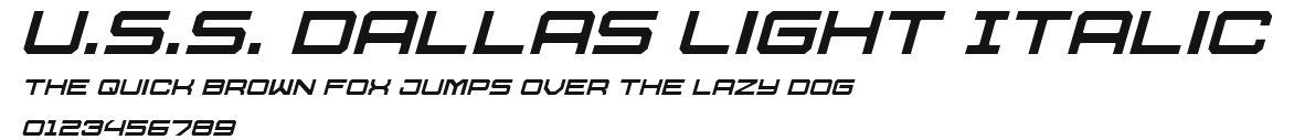 U.S.S. Dallas Light Italic Preview