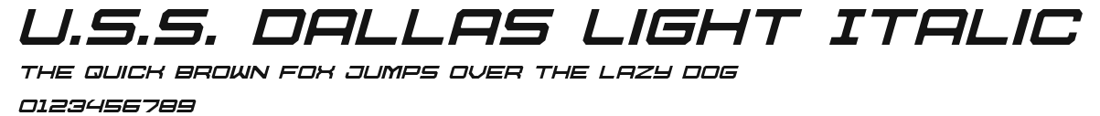 U.S.S. Dallas Light Italic Preview