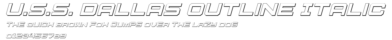 U.S.S. Dallas Outline Italic Preview
