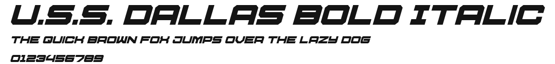 U.S.S. Dallas Bold Italic Preview