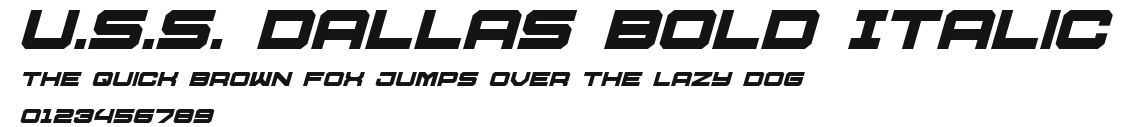 U.S.S. Dallas Bold Italic Preview