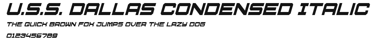 U.S.S. Dallas Condensed Italic Preview