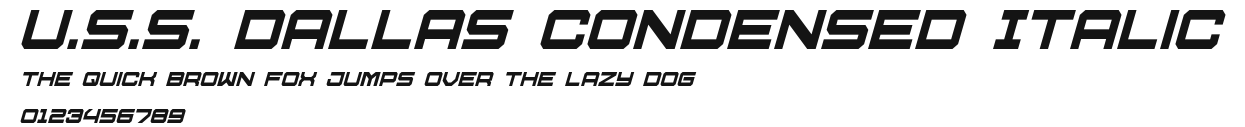 U.S.S. Dallas Condensed Italic Preview