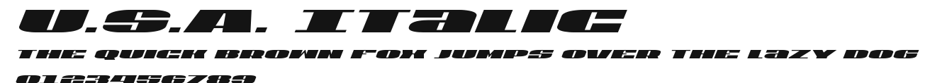 U.S.A. Italic Preview
