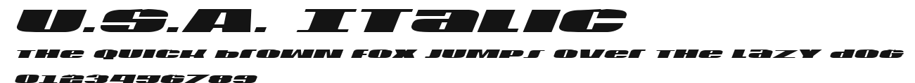 U.S.A. Italic Preview