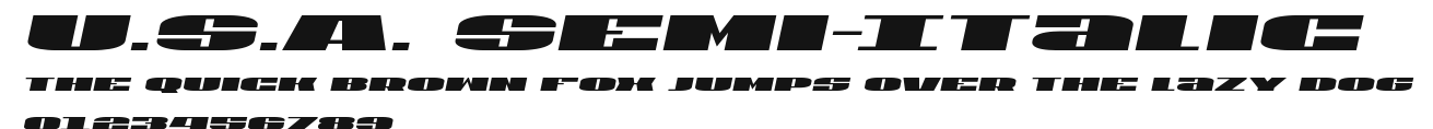 U.S.A. Semi-Italic Preview