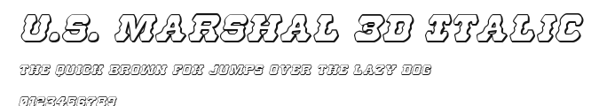 U.S. Marshal 3D Italic Preview