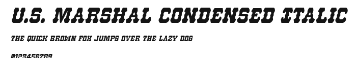 U.S. Marshal Condensed Italic Preview
