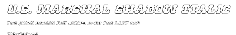 U.S. Marshal Shadow Italic Preview