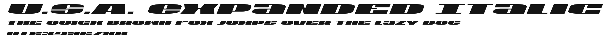 U.S.A. Expanded Italic Preview