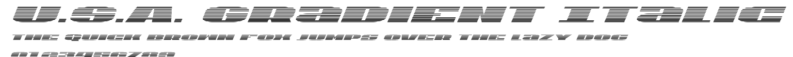 U.S.A. Gradient Italic Preview
