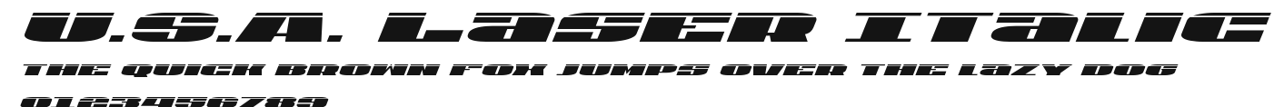 U.S.A. Laser Italic Preview