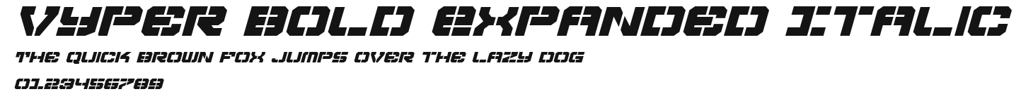 Vyper Bold Expanded Italic Preview