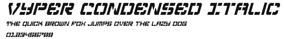Vyper Condensed Italic Preview