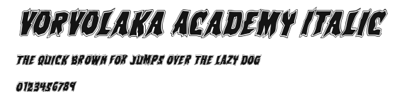 Vorvolaka Academy Italic Preview