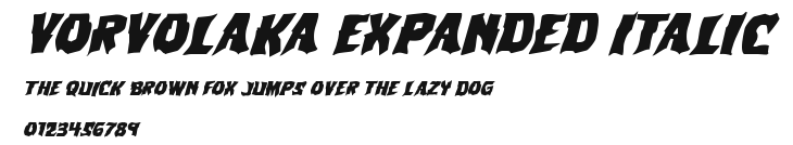 Vorvolaka Expanded Italic Preview