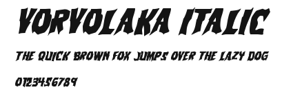 Vorvolaka Italic Preview
