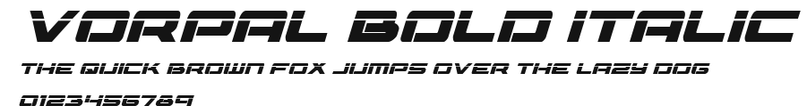 Vorpal Bold Italic Preview