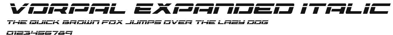 Vorpal Expanded Italic Preview