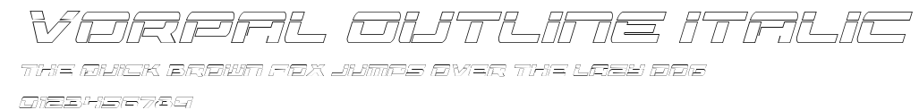 Vorpal Outline Italic Preview