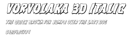 Vorvolaka 3D Italic Preview