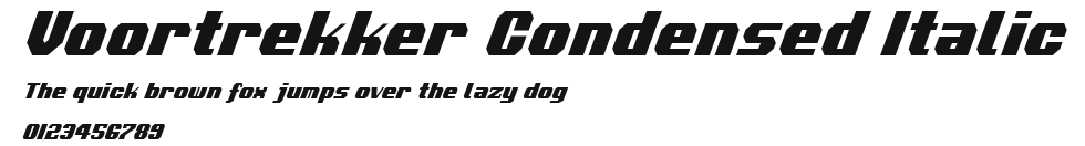 Voortrekker Condensed Italic Preview