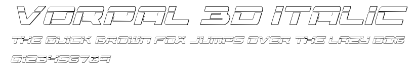 Vorpal 3D Italic Preview