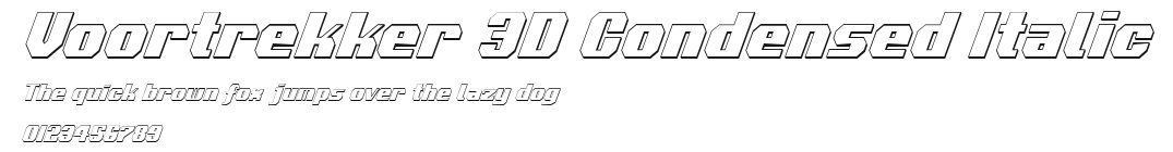Voortrekker 3D Condensed Italic Preview