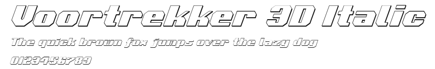 Voortrekker 3D Italic Preview