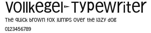 Vollkegel-Typewriter Preview