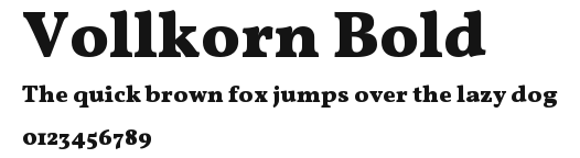 Vollkorn Bold Preview