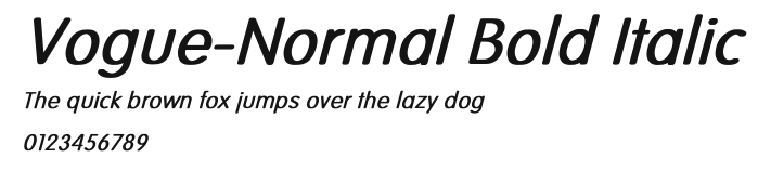 Vogue-Normal Bold Italic Preview