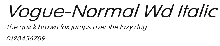 Vogue-Normal Wd Italic Preview