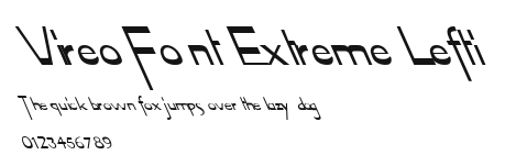 Vireo Font Extreme Lefti Preview
