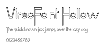 VireoFont Hollow Preview