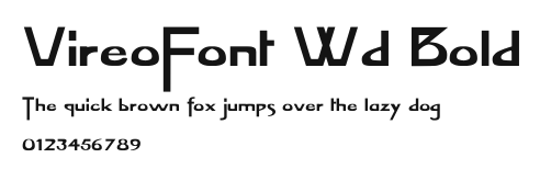 VireoFont Wd Bold Preview