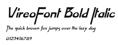 VireoFont Bold Italic Preview