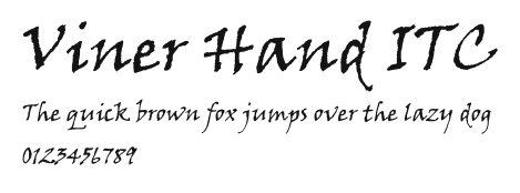 Viner Hand ITC Preview