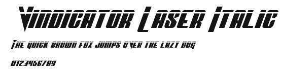 Vindicator Laser Italic Preview