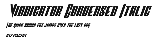 Vindicator Condensed Italic Preview