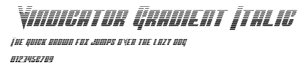Vindicator Gradient Italic Preview