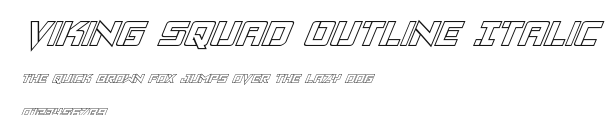 Viking Squad Outline Italic Preview