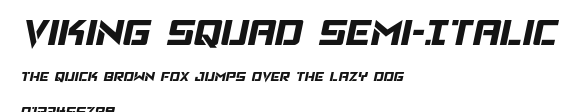 Viking Squad Semi-Italic Preview