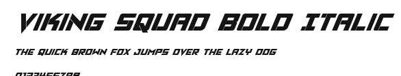 Viking Squad Bold Italic Preview