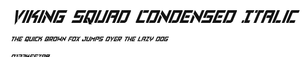 Viking Squad Condensed Italic Preview