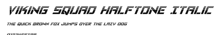 Viking Squad Halftone Italic Preview