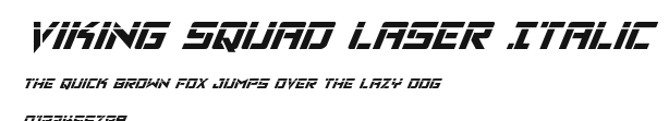Viking Squad Laser Italic Preview