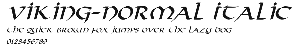 Viking-Normal Italic Preview
