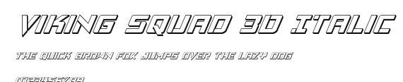 Viking Squad 3D Italic Preview